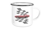 Emaille Tasse / Becher mit Motiv von Mustang ETaMu14