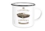 Emaille Tasse / Becher mit Motiv von Mustang ETaMu17