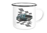 Emaille Tasse / Becher mit Motiv von Mustang ETaMu2