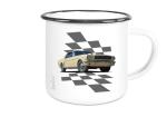 Emaille Tasse / Becher mit Motiv von Mustang ETaMu21