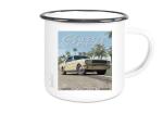 Emaille Tasse / Becher mit Motiv von Mustang ETaMu22