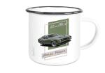 Emaille Tasse / Becher mit Motiv von Mustang ETaMu24