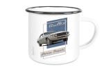 Emaille Tasse / Becher mit Motiv von Mustang ETaMu29