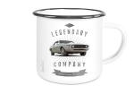 Emaille Tasse / Becher mit Motiv von Mustang ETaMu3