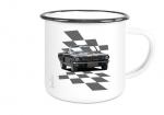 Emaille Tasse / Becher mit Motiv von Mustang ETaMu33