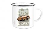 Emaille Tasse / Becher mit Motiv von Mustang ETaMu35