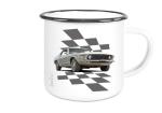 Emaille Tasse / Becher mit Motiv von Mustang ETaMu4