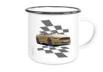 Emaille Tasse / Becher mit Motiv von Mustang ETaMu7