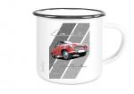 Emailletasse mit Motiv von OstCars ETaOC42