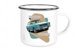 Emailletasse mit Motiv von OstCars ETaOC8