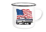 Emaille Tasse / Becher mit Motiv von Pickup ETaPu10