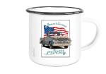 Emaille Tasse / Becher mit Motiv von Pickup ETaPu21