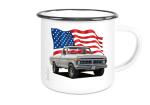 Emaille Tasse / Becher mit Motiv von Pickup ETaPu25