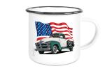 Emaille Tasse / Becher mit Motiv von Pickup ETaPu3