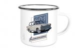 Emailletasse mit Motiv von Trabant ETaTr10