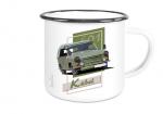 Emailletasse mit Motiv von Trabant ETaTr12