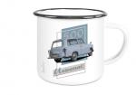 Emailletasse mit Motiv von Trabant ETaTr15