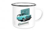 Emailletasse mit Motiv von Trabant ETaTr16
