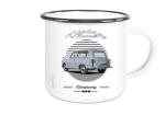 Emailletasse mit Motiv von Trabant ETaTr19