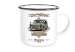Emailletasse mit Motiv von Trabant ETaTr23