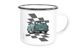 Emailletasse mit Motiv von Trabant ETaTr24