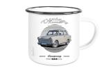 Emailletasse mit Motiv von Trabant ETaTr29