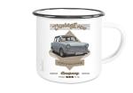 Emailletasse mit Motiv von Trabant ETaTr36