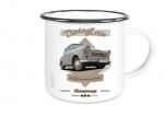 Emailletasse mit Motiv von Trabant ETaTr49