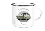 Emailletasse mit Motiv von Trabant ETaTr57