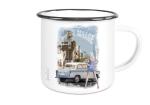 Emailletasse mit Motiv von Trabant ETaTr68