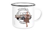 Emailletasse mit Motiv von Trabant ETaTr69