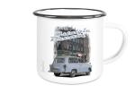 Emailletasse mit Motiv von Trabant ETaTr76