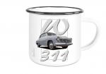 Emailletasse mit Motiv von Wartburg ETaWa47