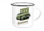 Emailletasse mit Motiv von Wartburg ETaWa59