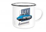 Emailletasse mit Motiv von Wartburg ETaWa63