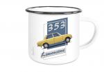 Emailletasse mit Motiv von Wartburg ETaWa64