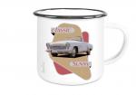 Emailletasse mit Motiv von Wartburg ETaWa69