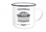 Emailletasse mit Motiv von Wartburg ETaWa83
