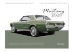 A2 Wandkalender 2026 mit Motiven passende Ausstattung für Mustang -Fans und -Garagen (keine originalen Markenartikel)